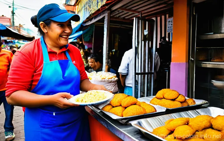 콜롬비아 전통음식 소개 - **The Grand Bandeja Paisa Feast:** A visually rich and generous `Bandeja Paisa` platter laid out on ...