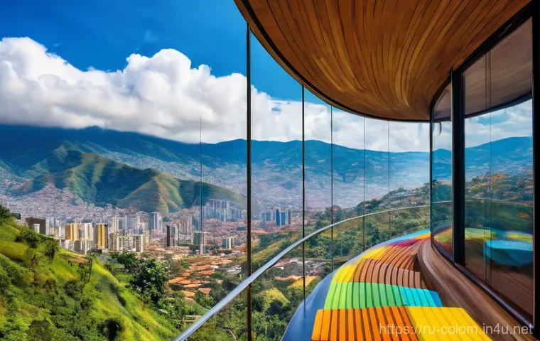 콜롬비아 대중교통 이용법 - **Urban Transit in Bogotá: A Blend of Old and New**
    A dynamic, bustling street scene in Bogotá, ...