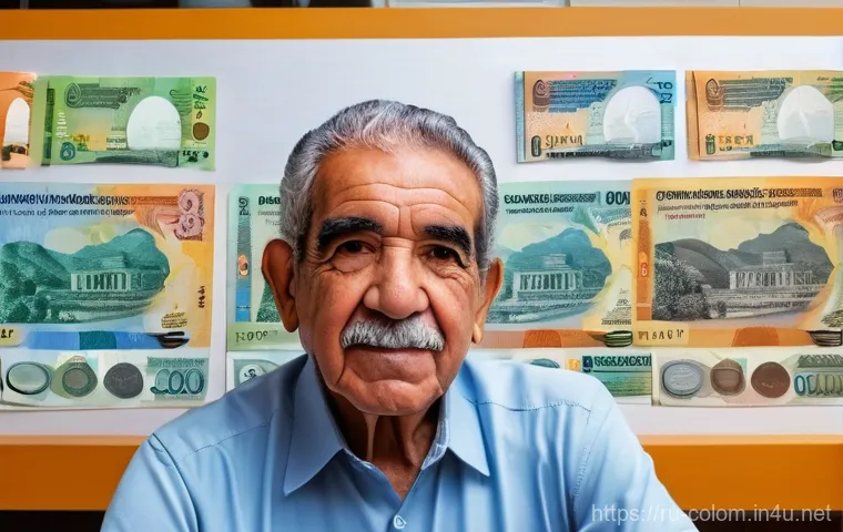 콜롬비아 화폐 단위 및 환율 - **Prompt:** A young, attentive traveler, dressed in a casual but modest summer outfit consisting of ...