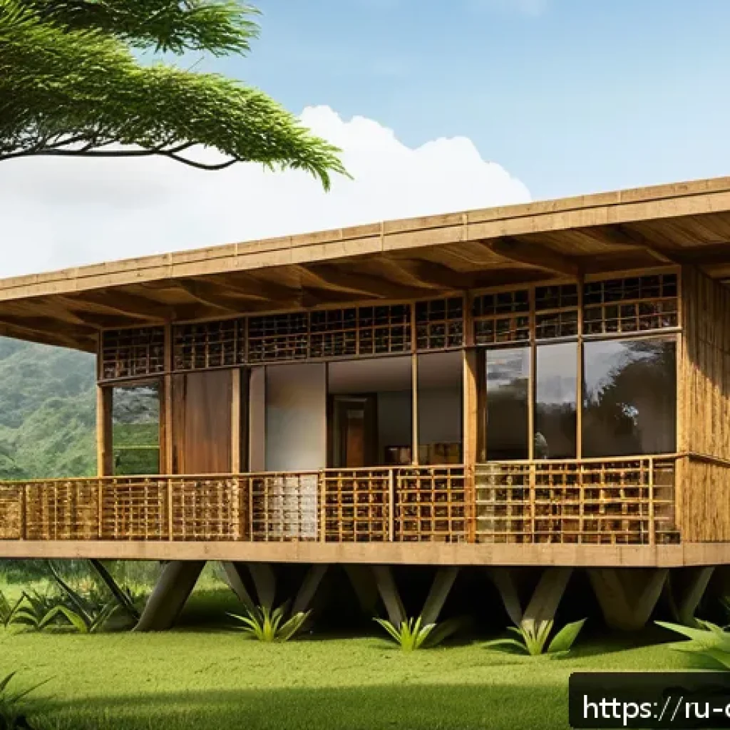 콜롬비아의 현대 건축과 디자인 - A modern Colombian eco-friendly residential building made from bamboo and recycled concrete, blendin...